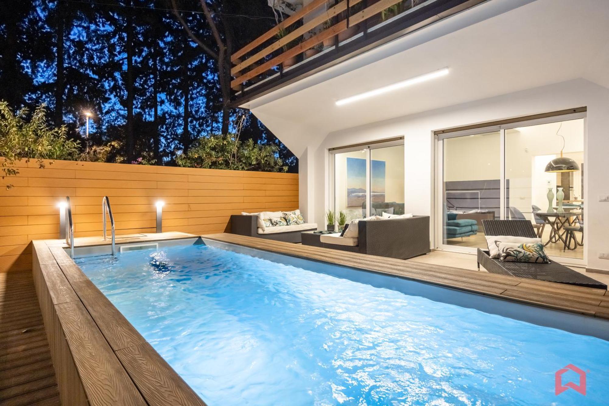 Appartamento In Villa Con Piscina Privata Palermo Luaran gambar