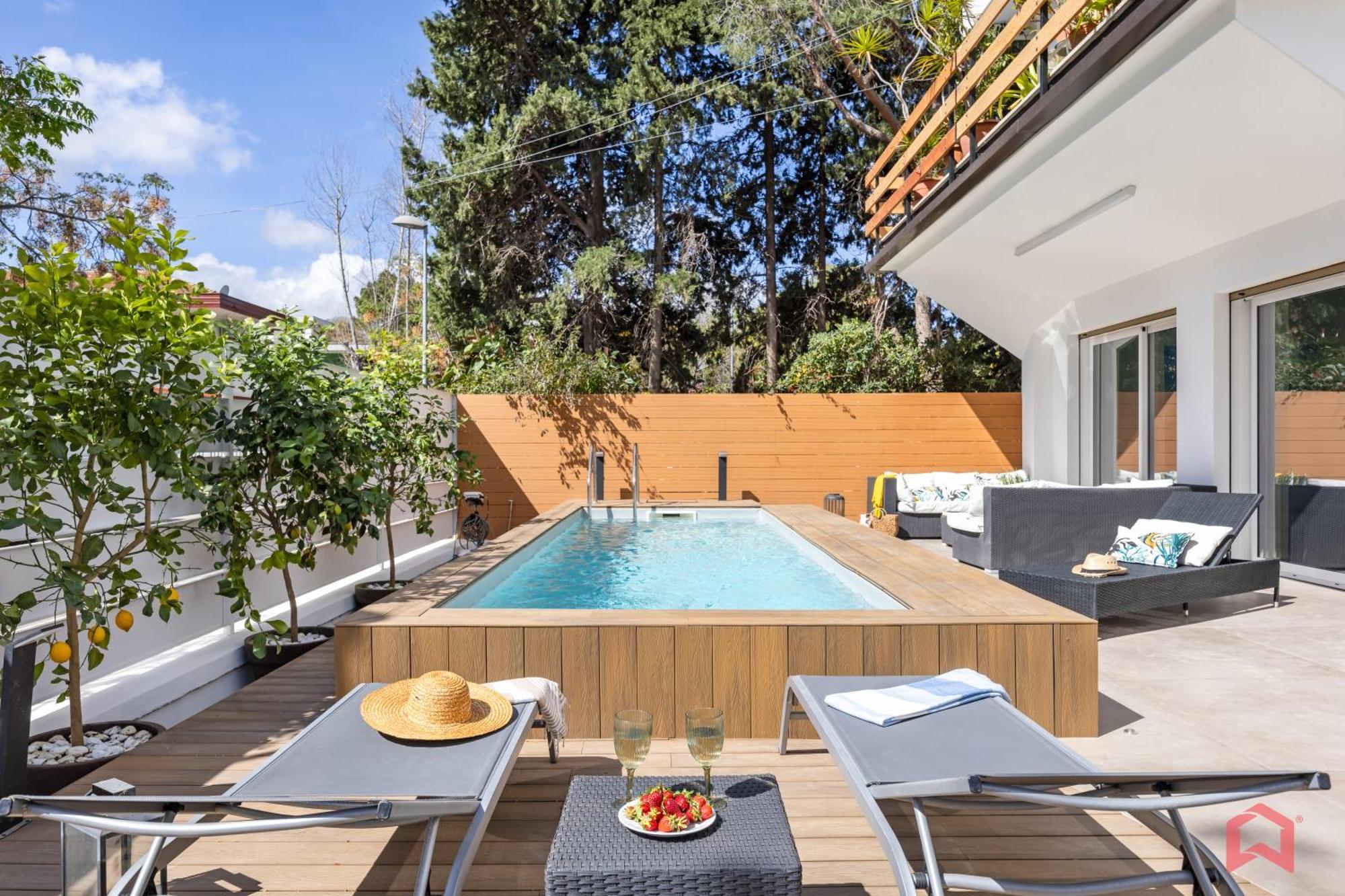 Appartamento In Villa Con Piscina Privata Palermo Luaran gambar
